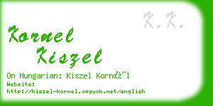 kornel kiszel business card